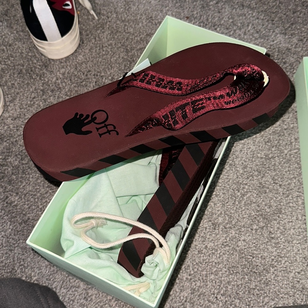 off-white thong sandals